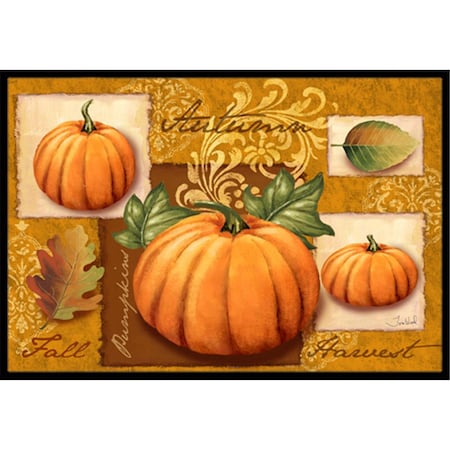 Carolines Treasures Fall Harvest Pumpkins Indoor & Outdoor Mat, 24 x 36 in. CA77936